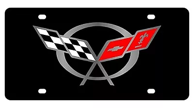 New Corvette C5 Flags Logo Acrylic License Plate • $34.95