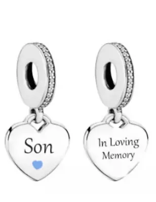 Son Memorial Charm In Loving Memory Genuine 💜 925 Sterling Silver Gift • £17