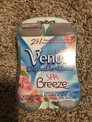 Gillette Venus Spa Breeze 2-in-1 Disposable Razors Plus Shave Gel Bars - New • $11.43
