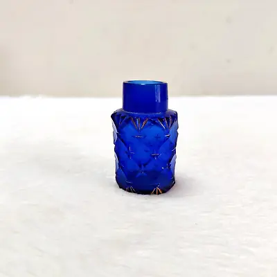 19c Victorian Cobalt Blue Glass Miniature Perfume Bottle Decorative G823 • $201