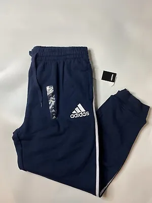 Adidas Essential Fleece Tapered Cuff Pants Sweatpants Joggers 3 Stripe Men’s 2XL • $24.49