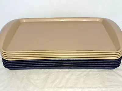 10 Vintage McDonalds Serving Tray Restaurant 5 Blue & 5 Tan  Plastic 17  X 12” • $72.86