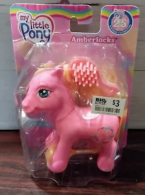 New! My Little Pony Amberlocks  25th Birthday Celebration 2007 NIB MLP  • $10.99