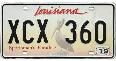 *99 CENT SALE*  2019 Louisiana Pelican License Plate #XCX 360 No Reserve • $1.36