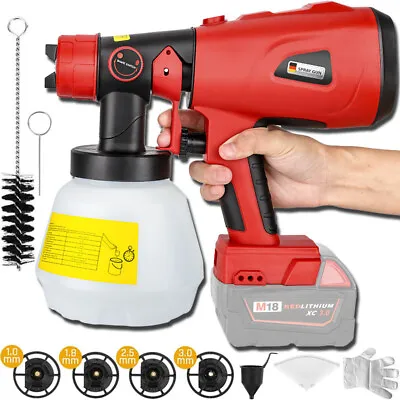 1000ML Electric Cordless Paint Sprayer Car Spray Gun Wall For Milwaukee 18V Tool • $57.15