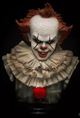 Pennywise It Life Size Bust 1:1 Statue Maquette - Stephen King + Sideshow Book • $1895