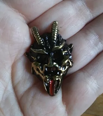 $10.55 • Buy Vintage ~ Skull DEVIL TONGUE ~ Biker Vest Motorcycle Jacket Hat Lapel Pin