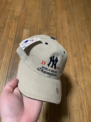 Vintage 1999 WORLD SERIES Baseball Cap NY Yankees Atlanta Braves Snapback Hat • $25