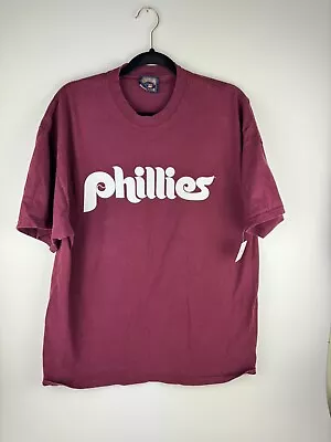 Steve Carlton Philadelphia Phillies Shirt Mens XL #32 Majestic Short Cooperstown • $14.98