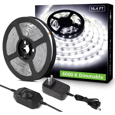 32.8FT 2835 Daylight White 6000K Super Bright LED Strip Dimmable Tape Lights 12V • $11.80