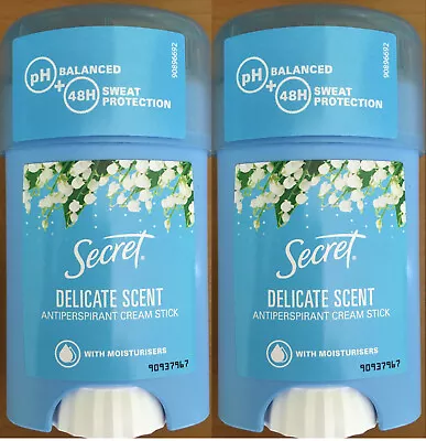 £18.97 • Buy Secret Delicate Cream Deodorant Key Platinum Power Anti Perspirant Women 2 X40ml