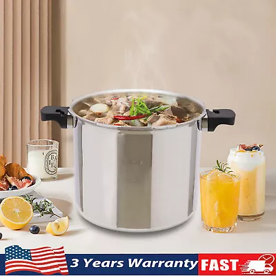 23 Quart Large Capacity Pressure Canner Cooker With Gauge Release Valve Silver • $98.80