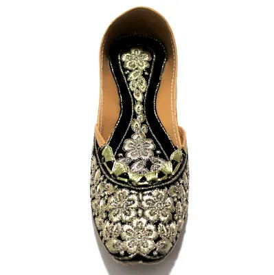 Women Pure Leather Mojari Jutti Brown Sandal Handmade Khussa Punjabi Style Shoes • $54.99