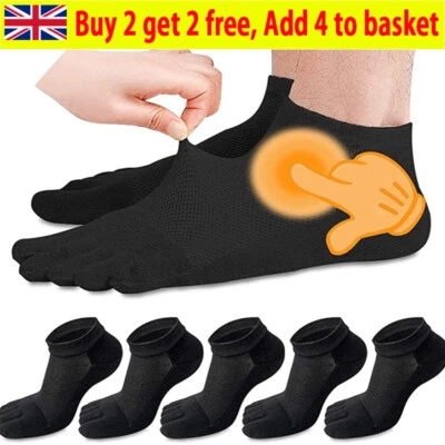 £5.99 • Buy 1Pair Mens Five Finger Toe Orthopedic Compression Socks Cotton Casual Breathable