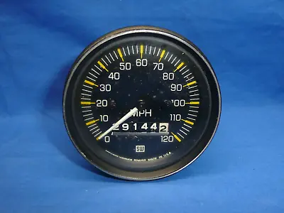 Vintage 1970s Stewart Warner  Stage 1  120 MPH Speedometer 3  Bezel • $99.99