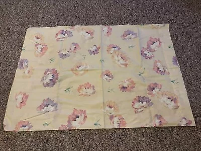 Vintage Springs Standard Size Yellow Pillowcase Flower Design • $10