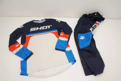 Shot Race Gear Contact Motocross Gear Set Legend Blue Jersey M Pants 32 Mens AE • $68