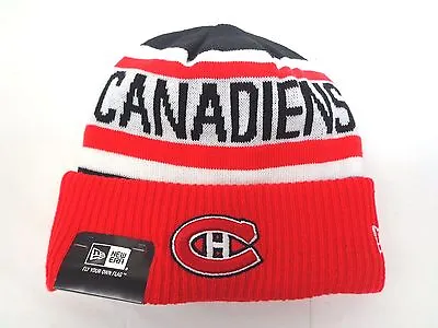 Montreal Canadiens Men's New Era Biggest Fan 2 Cuffed Beanie Fleece Lined BLACK • $14.99