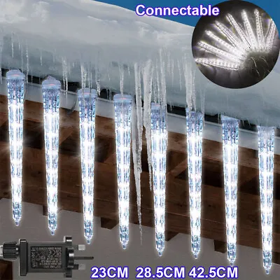 Christmas Icicle Lights Meteor Shower Lights Outdoor Snowing Ice Falling Lights • £11.99