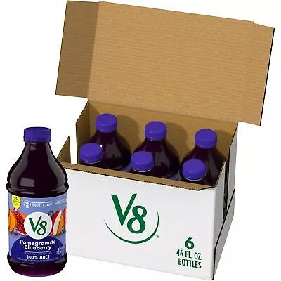 V8 Blends 100% Juice Pomegranate Blueberry Juice 46 Fl Oz Bottle (Case Of 6) • $30.50