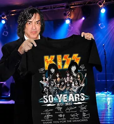 Kiss Band 50 Years 1973-2023 Thank You For The Memories Signed T Shirt S903 • $18.99