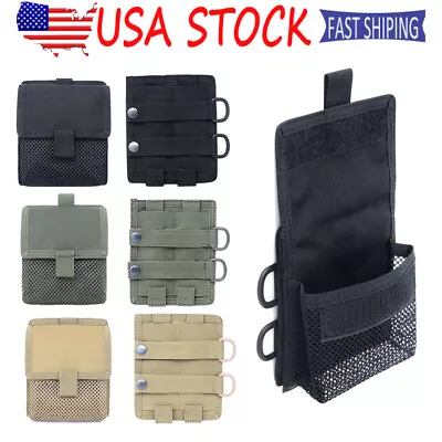 Hook & Loop Panel MOLLE Patch Converter Adapter Tactical Mesh Pouch For Outdoor • $8.99