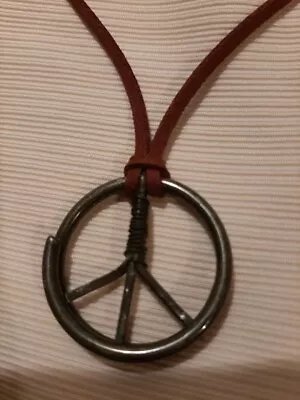 Unique Genuine US Army Hand Grenade Pin / Peace Symbol Necklace • $40