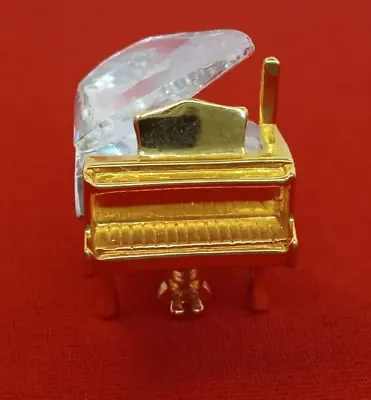 Crystal And Gold Plated Swarovski Miniature Piano Mini Figurine 1  Display • $9.99