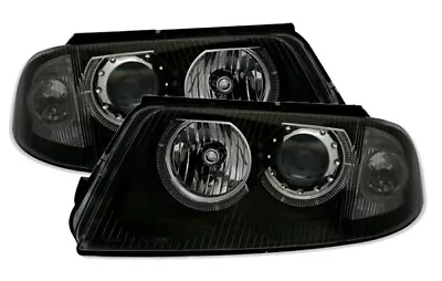 New Set Headlights Black Angel Eyes For Vw Passat 3bg • $374.38