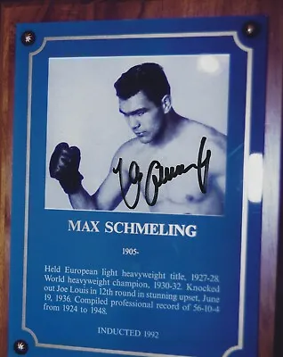 Max Schmeling Autographed Signed 8x10 Photo - Boxing Champion - HOFer - W/COA • $39.99