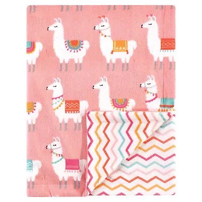 Hudson Baby Infant Girl Plush Mink Blanket Llama One Size • $16.99