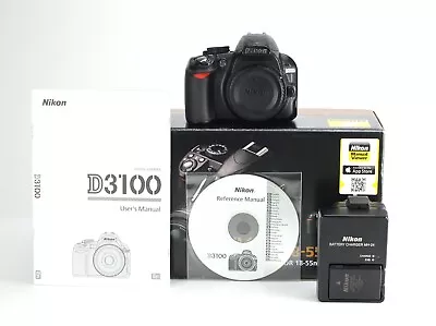 Nikon D3100 DSLR Camera Body Only Boxed Nikon Battery & Charger Only 4597 Shots • £59.99