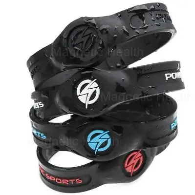 MAGNETIC SPORTS™ Silicone Health Bracelet Golf Wristband Arthritis Pain Relief   • £10.99