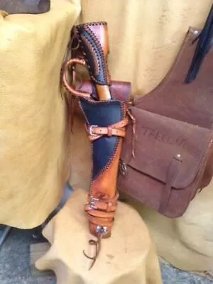 Rossi Ranch Hand Leather Scabbard Holster -belt Loop-shoulder Strap - Mares Leg • $141.54