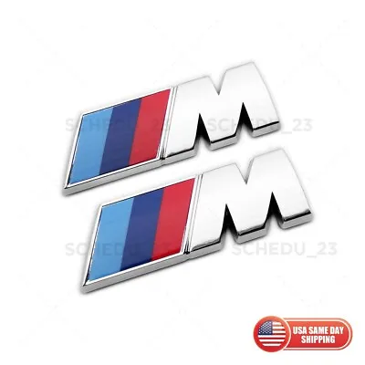 $19.99 • Buy 2x BMW M Series Fender SPort Nameplate Emblem Badge CarABS Mini Sport Chrome