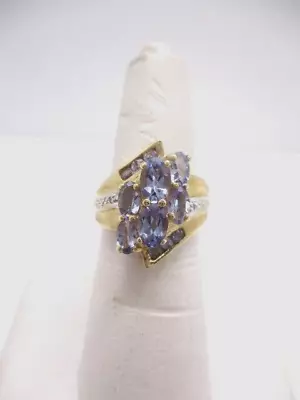 10K Yellow Gold Tanzanite Ring   Size 6 • £153.36