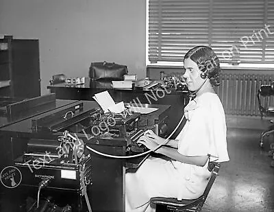 1933 Woman Typing In An Office Vintage Old Photo 8.5  X 11  Reprint • $14.84