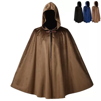 Halloween Hooded Cape Medieval Cape Warrior Cloak Pirate Cloak Cosplay LARP Cape • $35.99