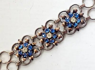 VTG Van Dell Sterling Floral Links Bracelet  • $39.99