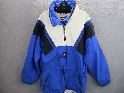 VTG Tyrolia Jacket Mens Large Blue Zippered Pockets Ski Snowboard Windbreaker • $27.96