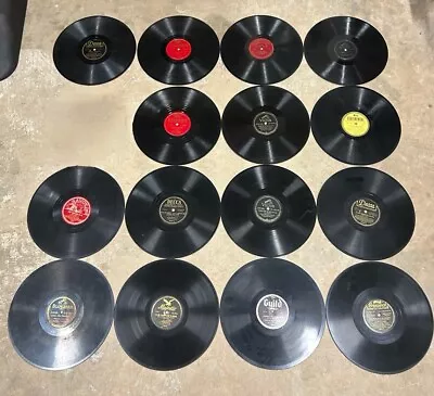 Lot Of  15 Antique 78RPM Records Shellac 10  Jazz - Blues -UNTESTED ALL 1 PRICE • $0.99