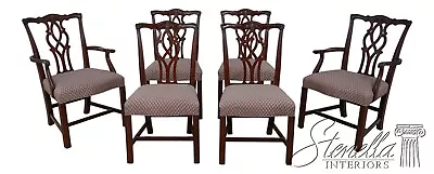 L60108EC: Set Of 6 KINDEL Chippendale Mahogany Dining Room Chairs • $2695