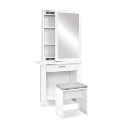 $104.87 • Buy Artiss Dressing Table Mirror Stool Mirror Jewellery Cabinet Makeup Storage Desk