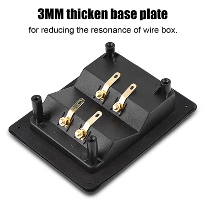 £10.42 • Buy 4 Copper Binding Post Terminal Cable Connector Speaker Terminal Box Acoustic REL