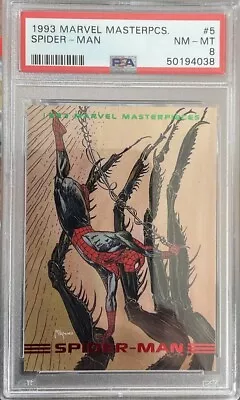 Spider-Man 1993 Marvel Masterpieces PSA 8 🔥🔥🔥🔥 • $0.99