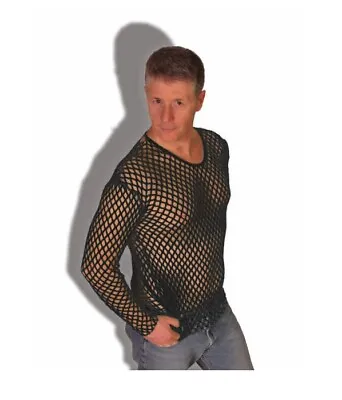 Fishnet Shirt - 80's - 90's - Goth - Costume - Adult - Medium • $24.99