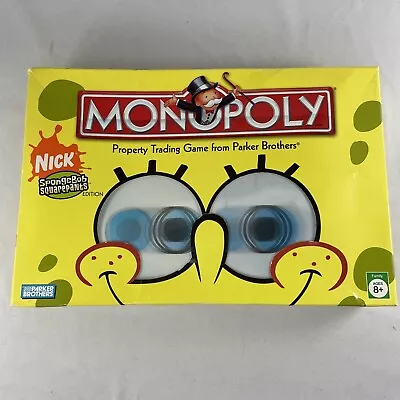 Monopoly SpongeBob SquarePants Edition Board Game 100% Complete 2005 Hasbro Nick • $19.99