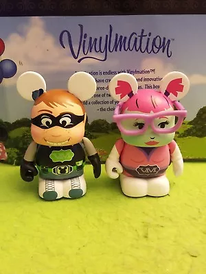 DISNEY Vinylmation 3  Park Set 1 Super Hero Boy Girl Urban SDCC Set  • $8.99