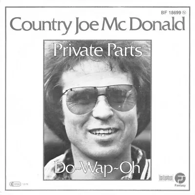 COUNTRY JOE McDONALD ~ Private Parts ~Original 1979 German 2-trk 7  Vinyl Single • £15.99