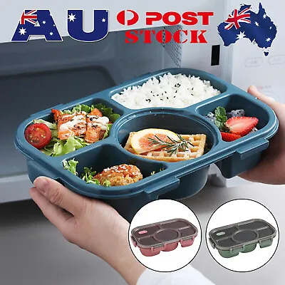 $16.99 • Buy 5Grid Microwave Bento Thermal Insulated Lunch Box Picnic Food Container W/Bowl *